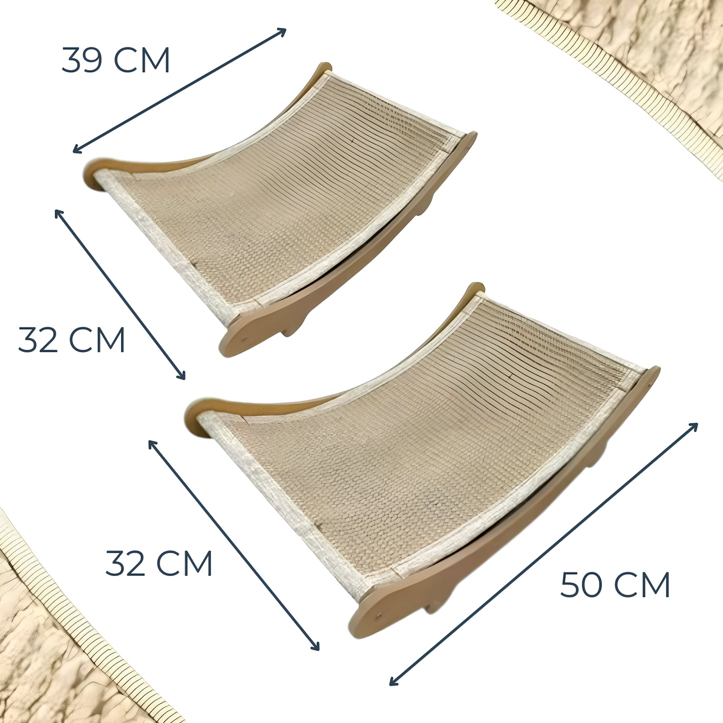 Transat en Bois et Sisal – Lit et Grattoir