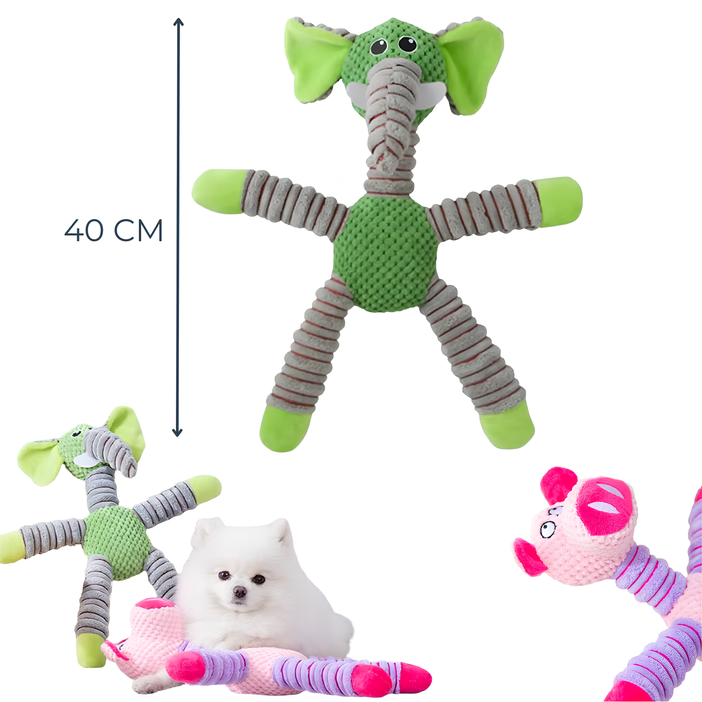 Grande Peluche à Squeaker – Amusement Douillet et Ludique