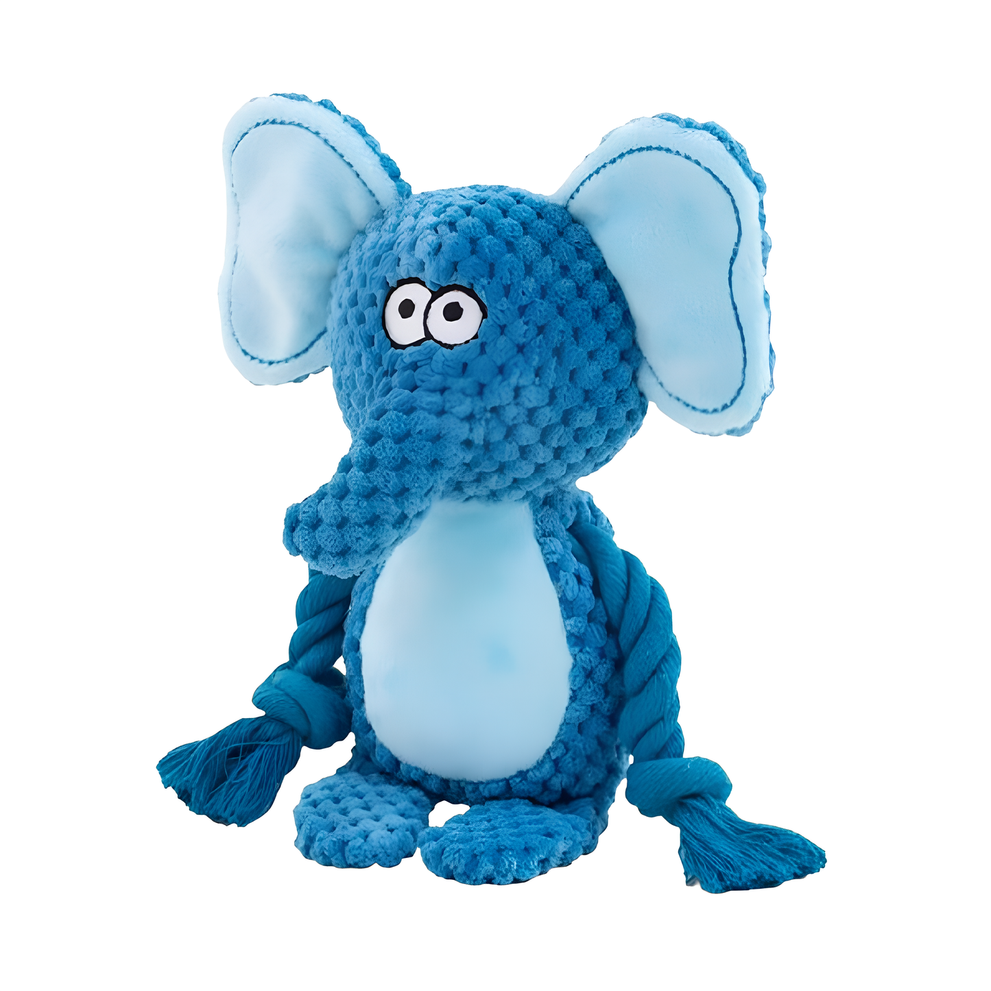 Peluche Interactive – Velours Côtelé avec Squeaker, Corde et Bruits de Papier