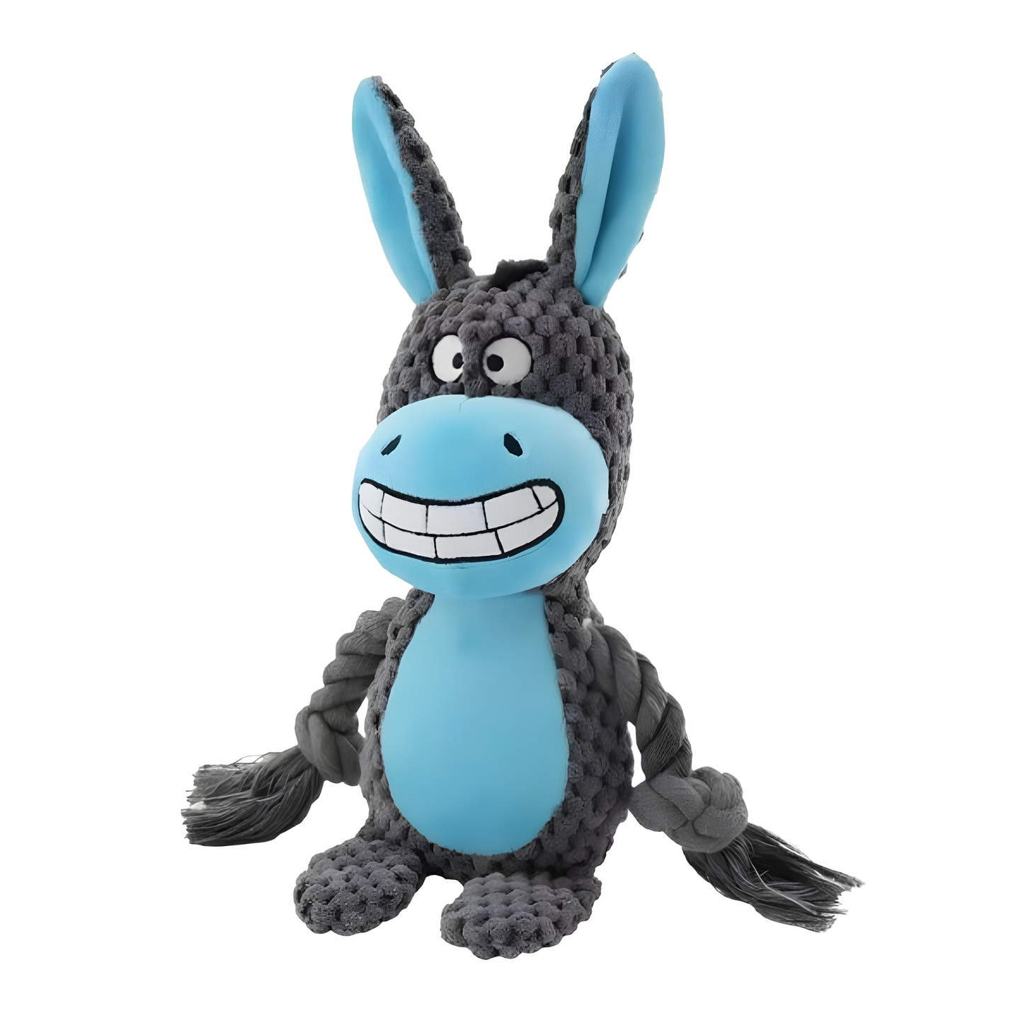 Peluche Interactive – Velours Côtelé avec Squeaker, Corde et Bruits de Papier