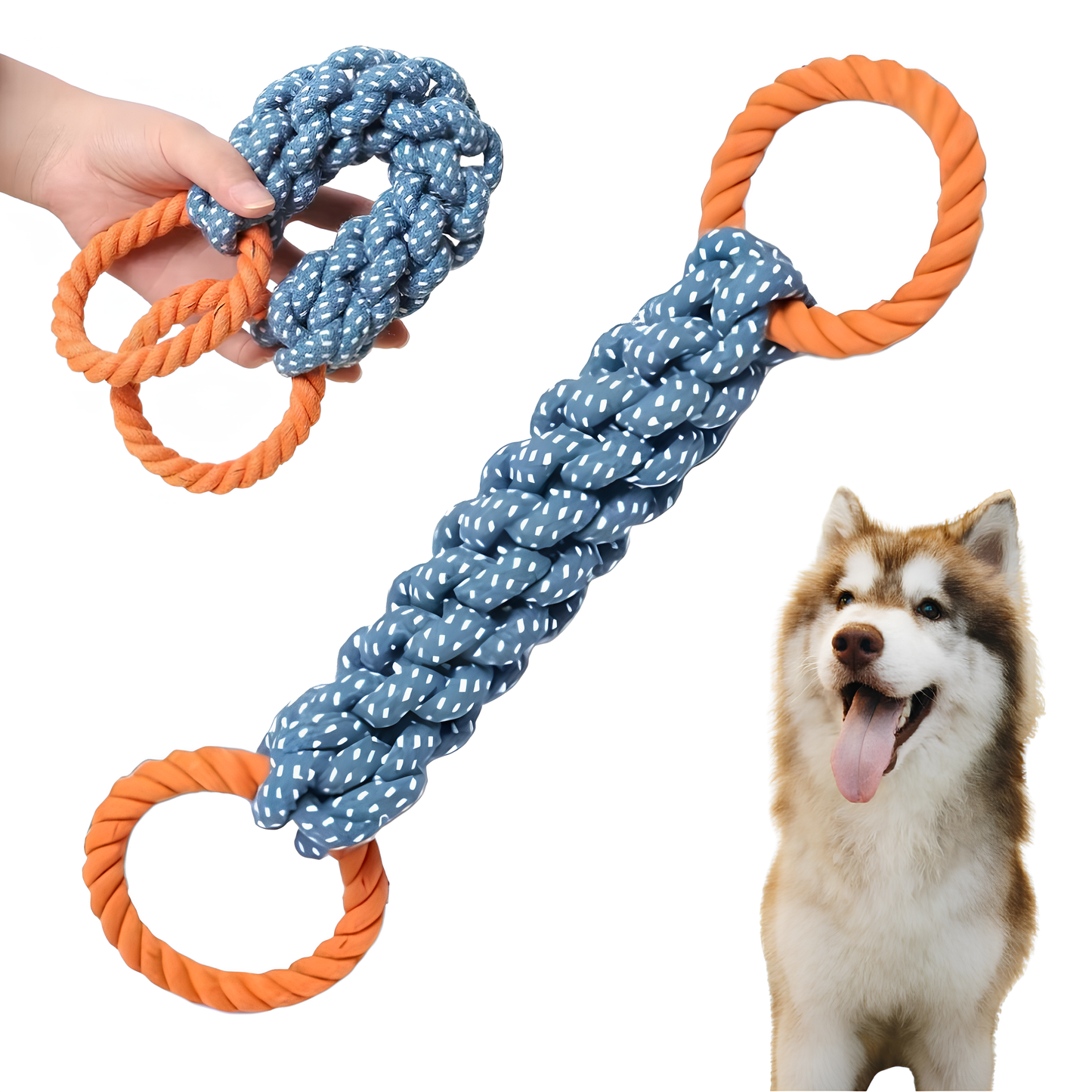 Jouet en Corde de Lin Double Anneaux – Tirage Interactif