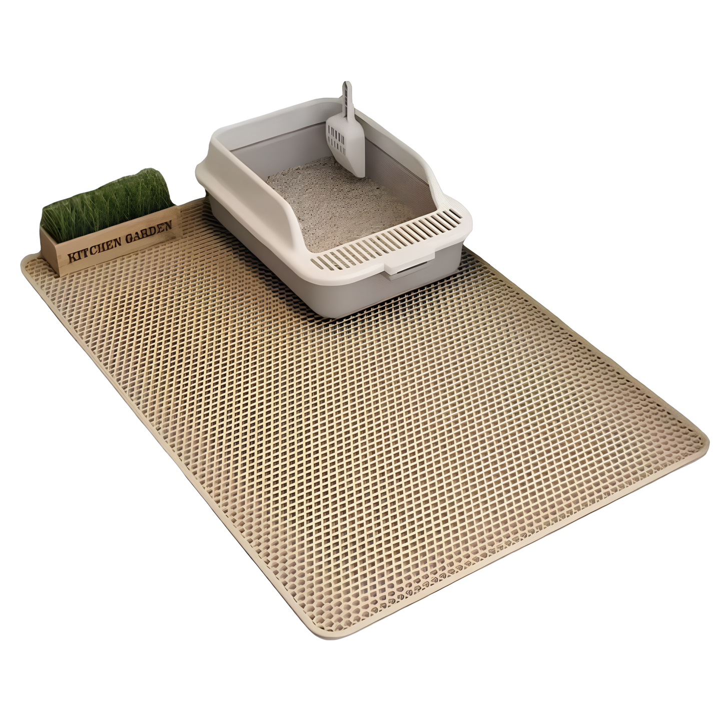Tapis de Litière Double Couche – Pratique, Étanche et Confortable