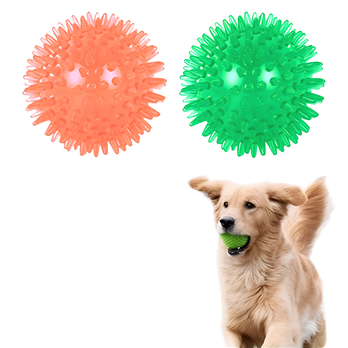 Balle à Mâcher à Squeaker 11CM - Nettoyage des Dents et Amusement