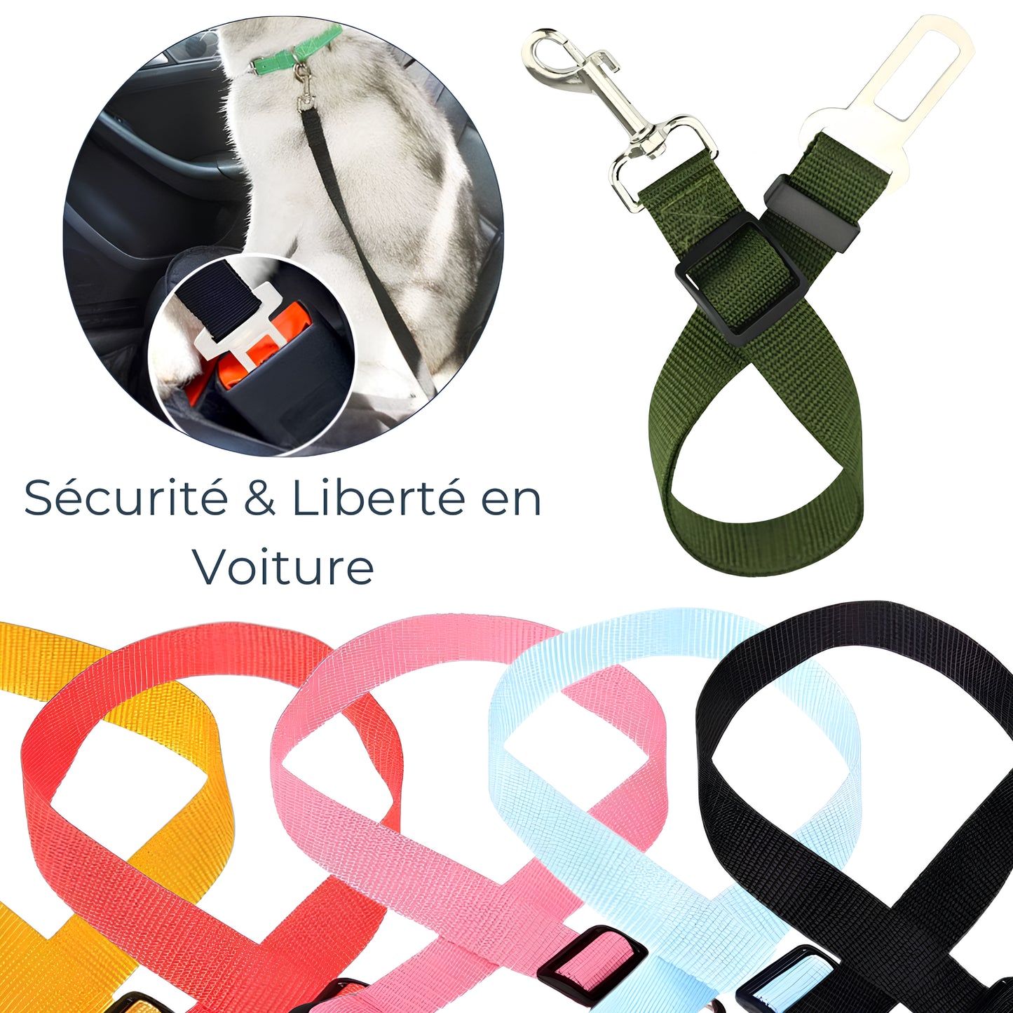 Ceinture de Sécurité Réglable – Confort & Protection en Voiture