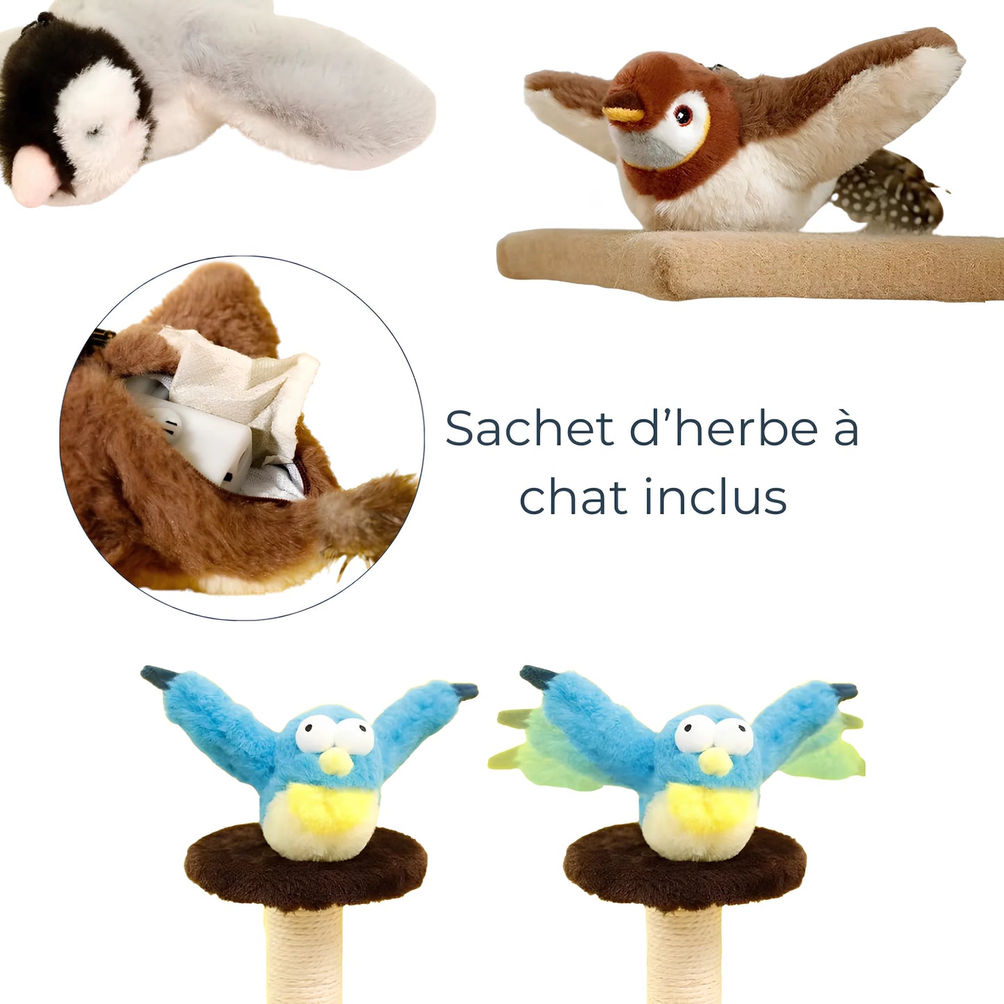 Oiseau Interactif Automatique – Bat des Ailes et Chante