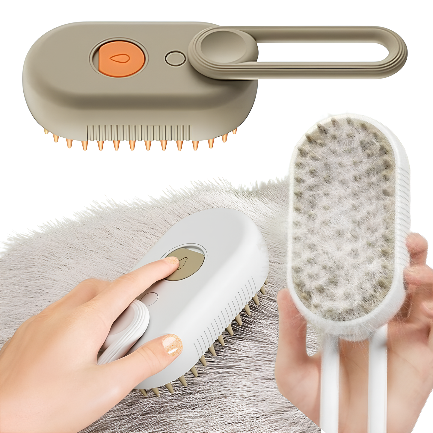 Brosse de Toilettage à Vapeur Froide : Electrique et Rechargeable