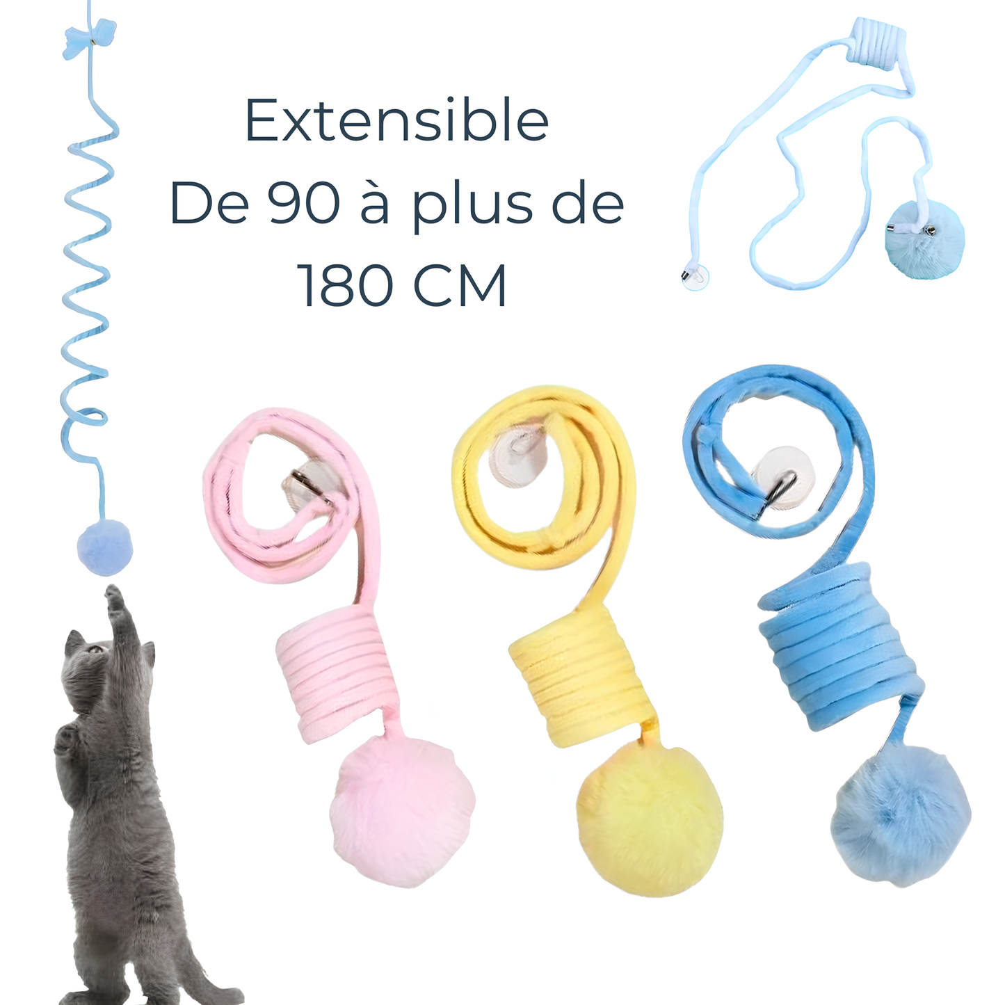 Boule en Peluche, Ressort et Petite Clochette